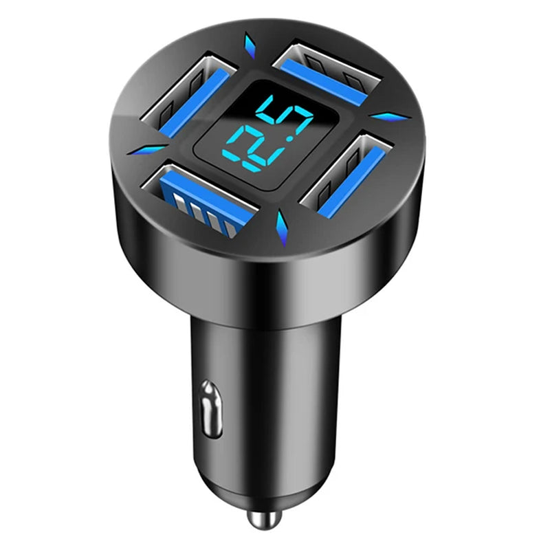 USB Car Charger Fast Charging 66W 4 Ports PD+QC3.0 Fast Charging Car Adapter Cigarette Lighter Socket Splitter for Iphone Xiaomi