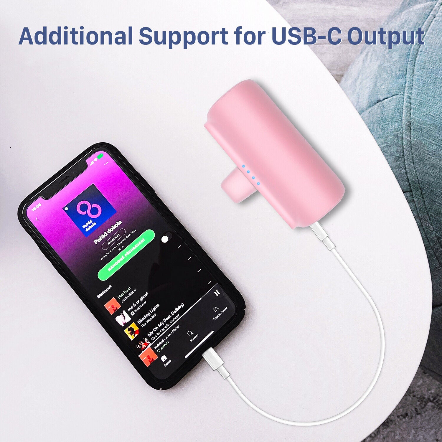 Mini Power Bank Portable Charger for Iphone or Type C Phones Instant Charging