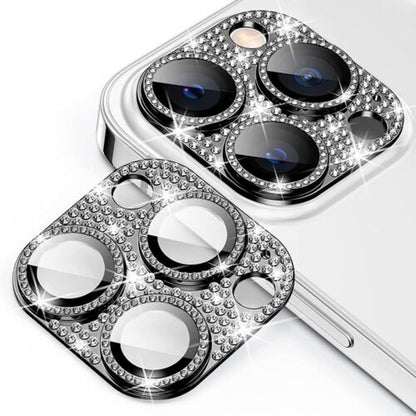 For Iphone 14 13 12 Pro Max Full Cover Metal Diamond Camera Lens Protector Case