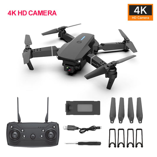 Drones with Camera for Adults Foldable RC Quadcopter E88 Drone with 4K HD Camera Mini Drone for Kids Gifts, Wifi FPV Live Video, Altitude Hold, One Key Take Off/Landing, 3D Flip