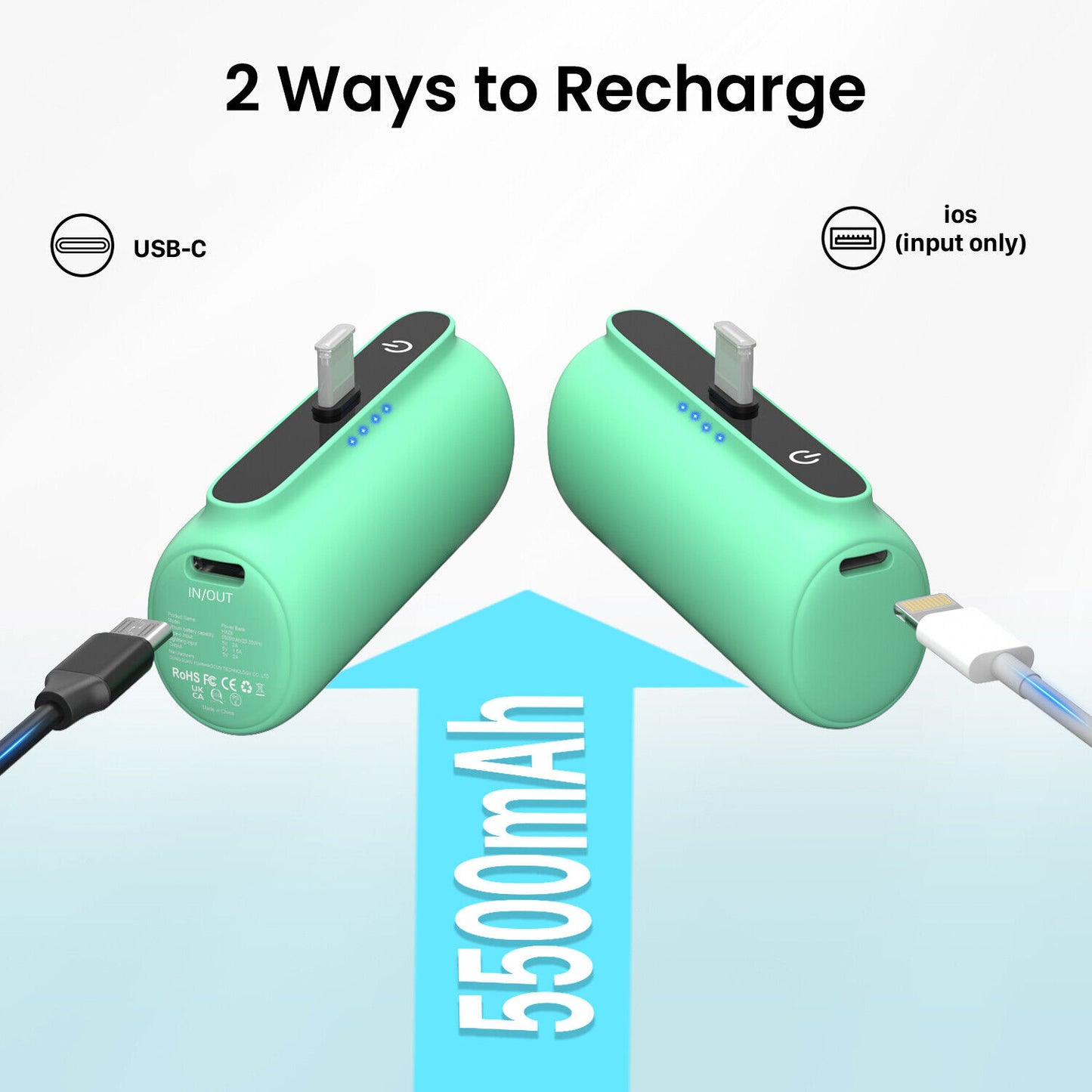 Mini Power Bank Portable Charger for Iphone or Type C Phones Instant Charging