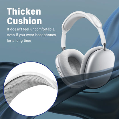 Pro Wireless Bluetooth Headphones Active Noise Canceling over Ear Headphones with Microphones Hifi Audio for Iphone/Android-Space Gray